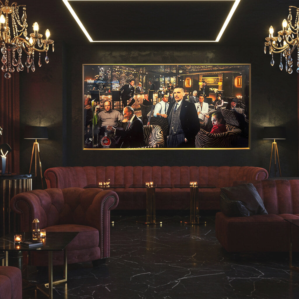 Tableau Réunion Légendaire -Peaky Blinders - Art Mural Cinématographique -Décoration Moderne