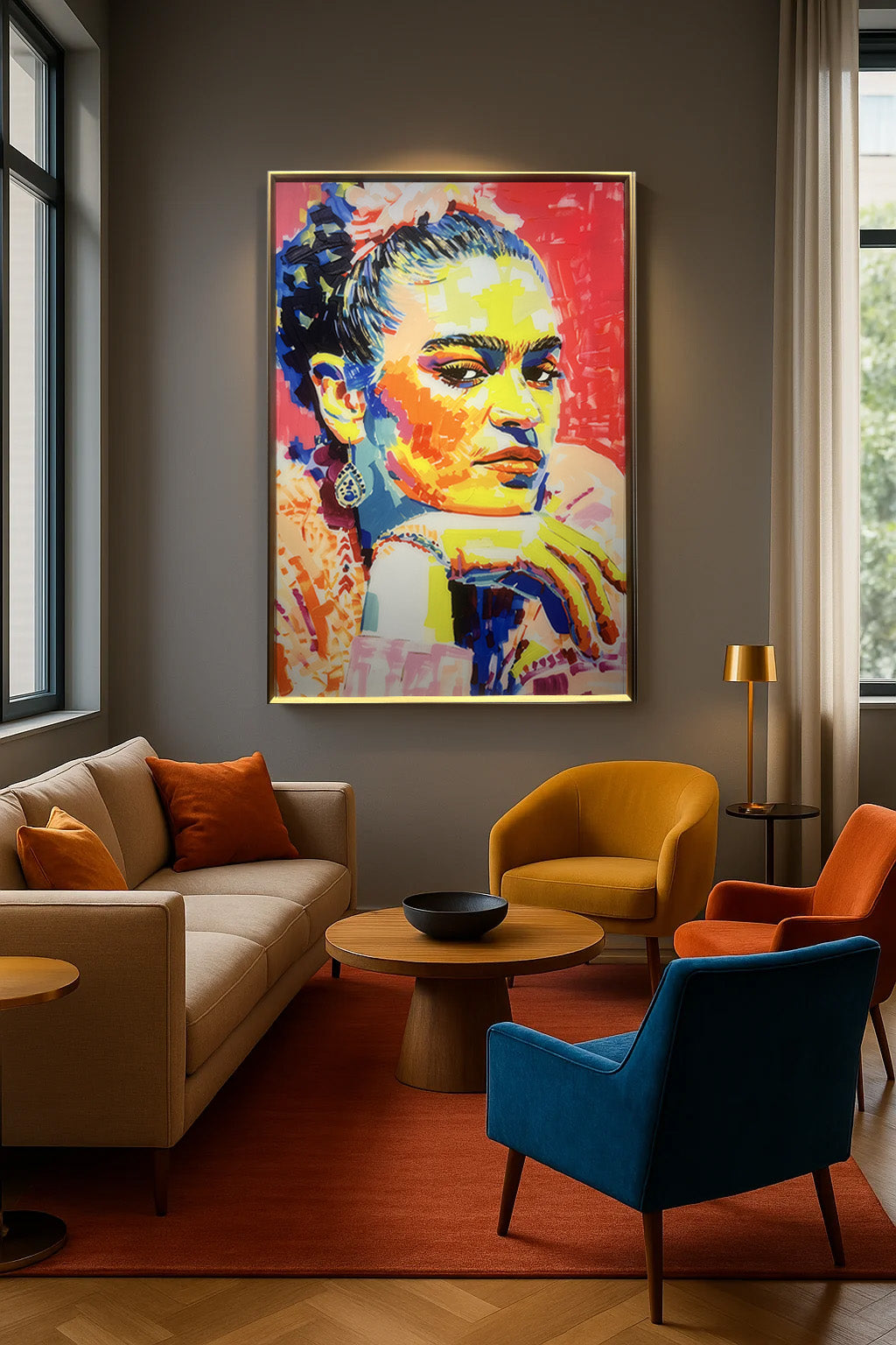 Tableau Décoratif - Hommage à Frida Kahlo - Décoration Murale Tendance