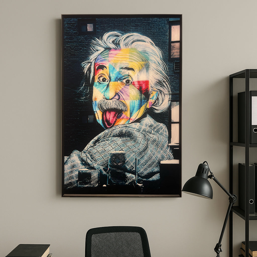 Tableau Pop ART - Einstein Multicolore - Décoration Murale Tendance