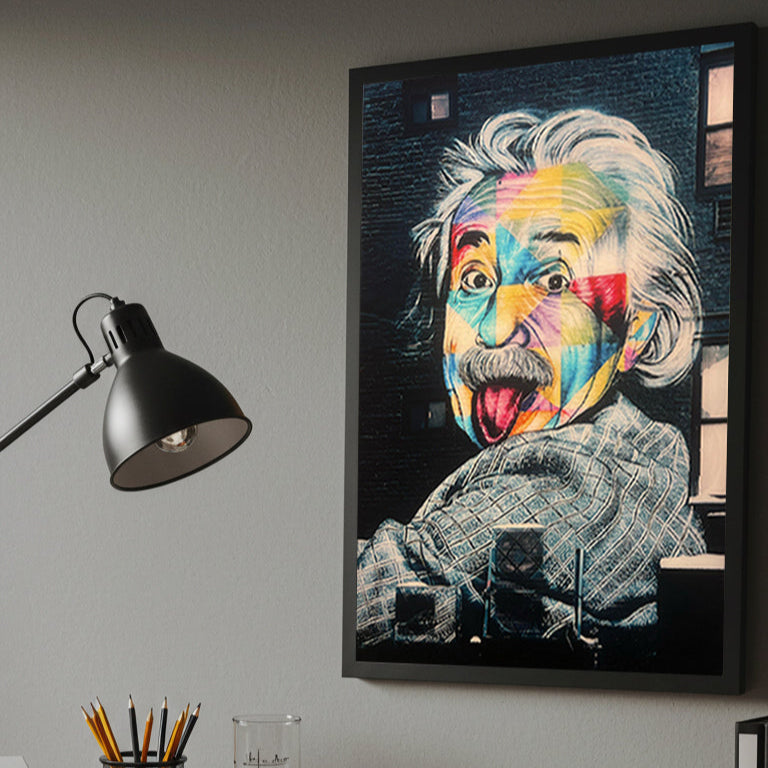 Tableau Pop ART - Einstein Multicolore - Décoration Murale Tendance