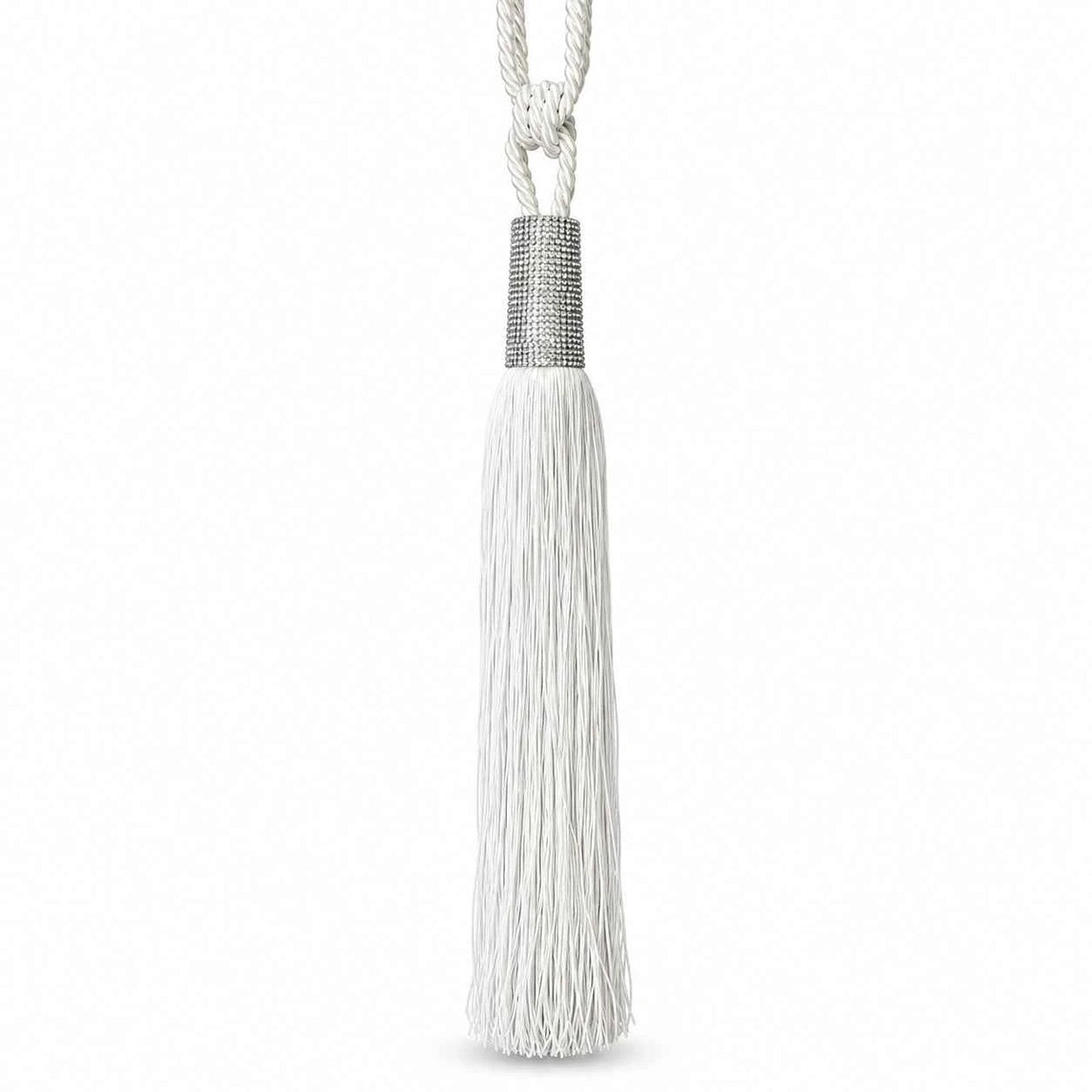 Embrasse Strass Long - Blanc