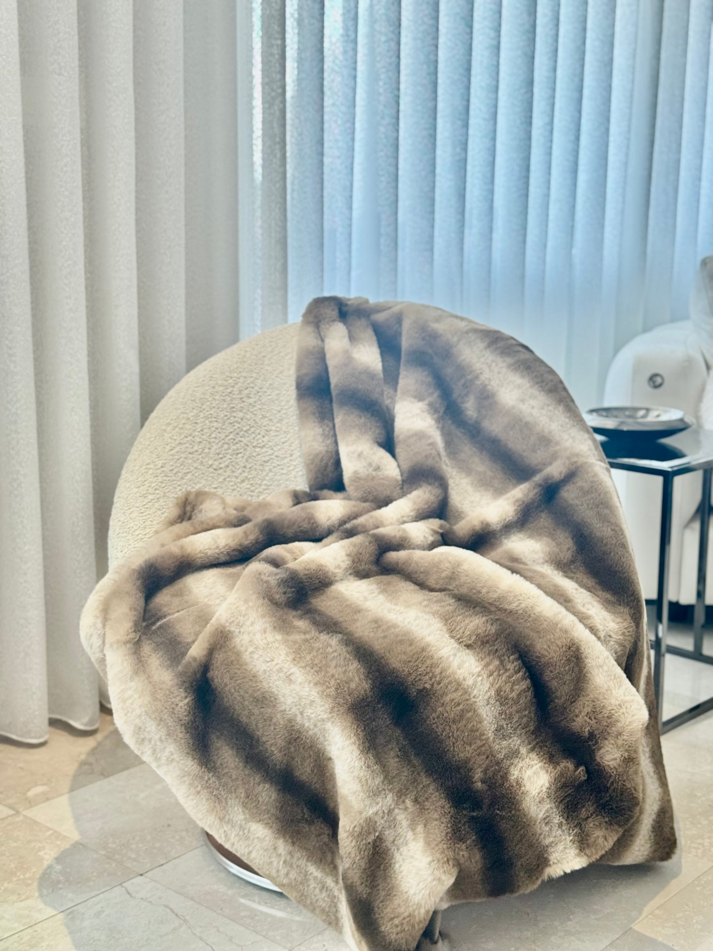 Plaid Fausse Fourrure Luxueux - Couverture Ultra Douce Décoration Maison
