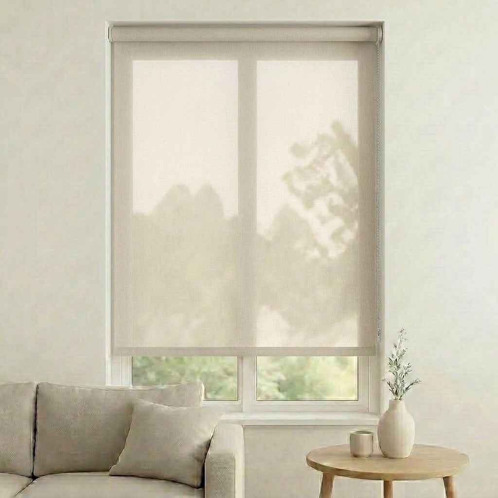 Store Screen Enrouleur Grège Ivoire Mat SC-7 Sur Mesure