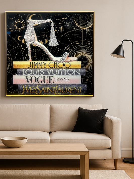 Tableau Décoratif Constellation HAite Couture Affiche Murale Cadre Verre Cristaux Moderne salon chambre bureau Tunisie