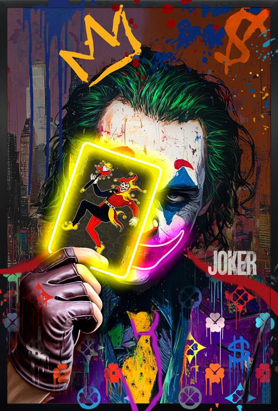 Tableau Décoratif Double Jocker Led Affiche Murale Moderne salon chambre bureau Tunisie