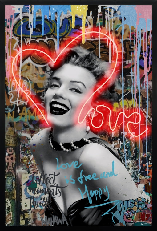 Tableau Décoratif Love Marilyn Led Affiche Murale Moderne salon chambre bureau Tunisie