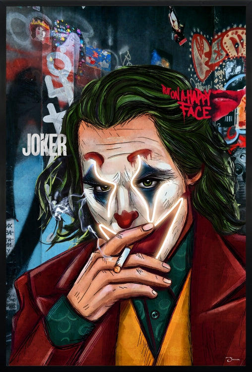 Tableau Décoratif Portrait Joker Led Affiche Murale Moderne salon chambre bureau Tunisie