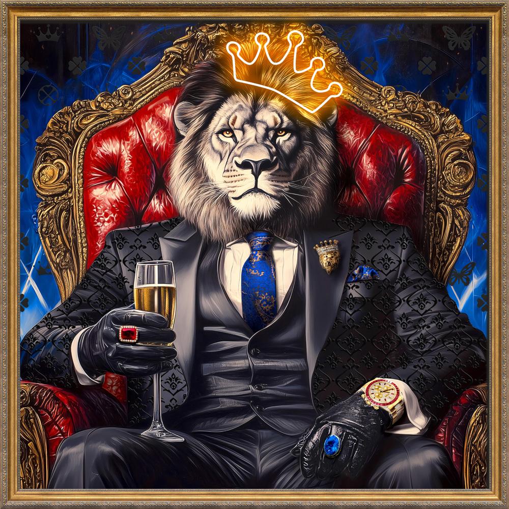 Tableau Décoratif lion Royal Led Affiche Murale Moderne salon chambre bureau Tunisie