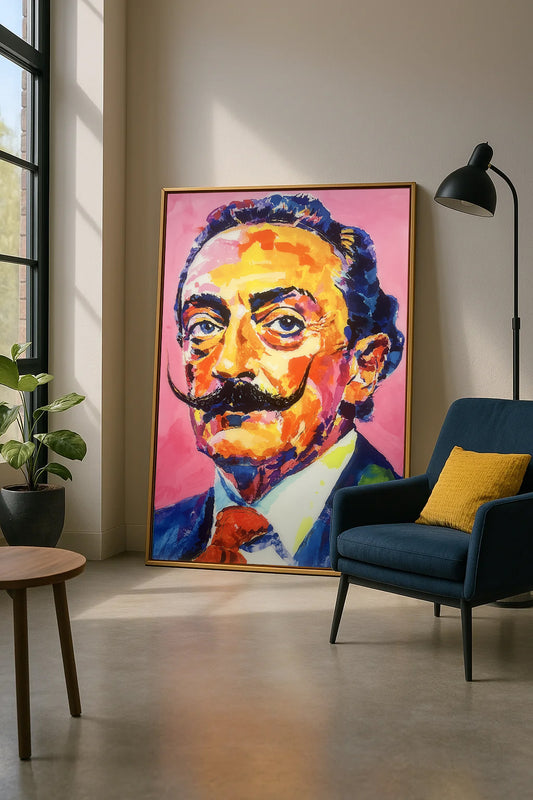 Tableau Décoratif hommage à Dali Affiche Murale Cadre Verre Moderne salon chambre bureau Tunisie