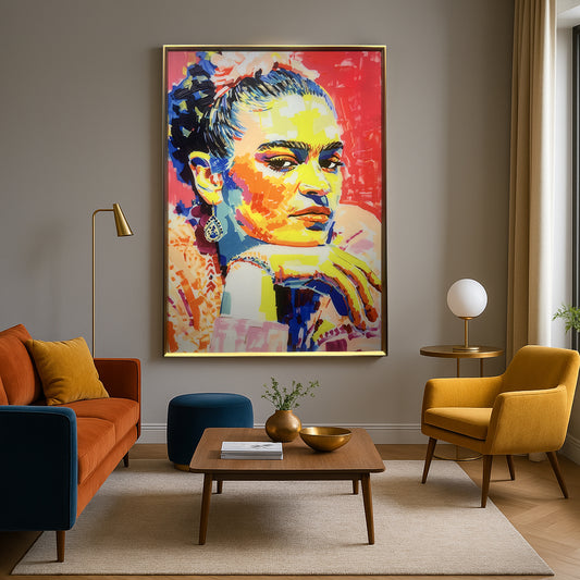 Tableau Décoratif hommage à Frida Kahlo Affiche Murale Cadre Verre Moderne salon chambre bureau Tunisie
