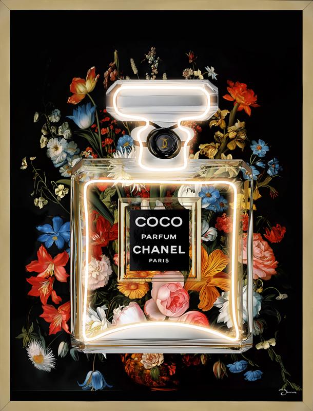 Tableau Décoratif Parfum Florale Led Affiche Murale Moderne salon chambre bureau Tunisie