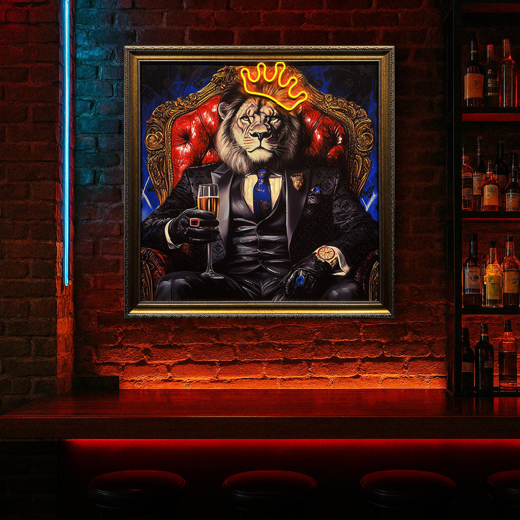 Tableau Le Roi Lion - Art Mural LED - Décoration Moderne
