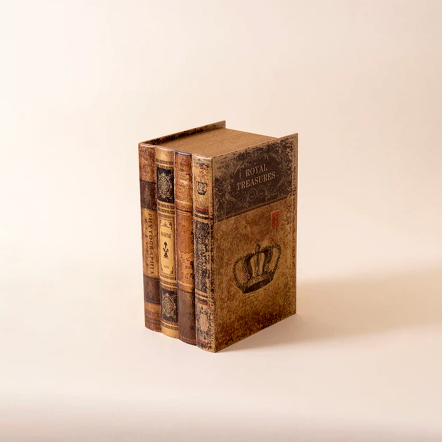Lot de 3 Boîtes de Rangement Décoratives Vintage - Faux Livres Anciens pour Décoration Intérieure