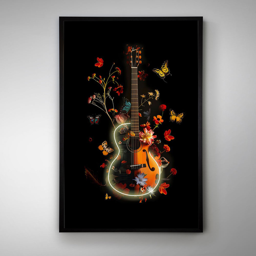 Tableau Décoratif Melodie Florale Glamour Affiche Art Mural Led Moderne tendance salon chambre bureau Tunisie