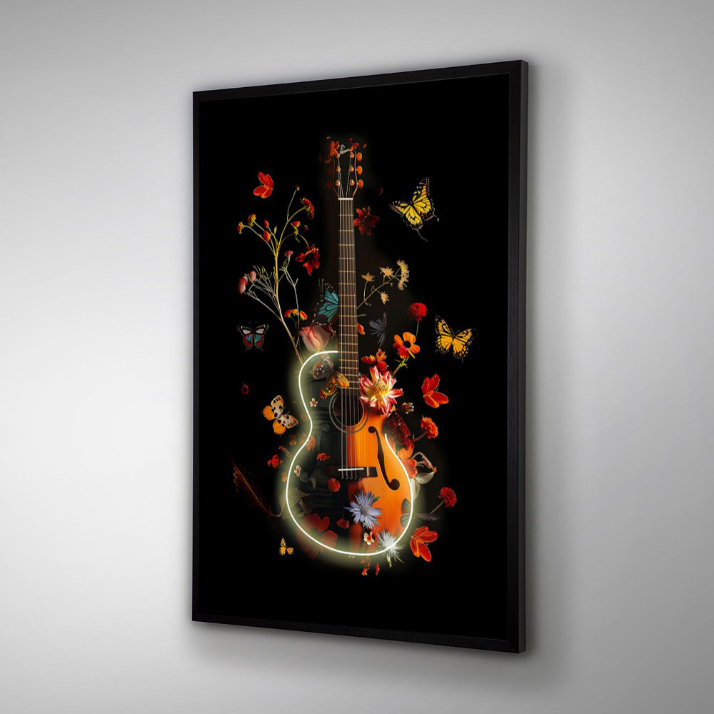 Tableau Décoratif Melodie Florale Glamour Affiche Art Mural Led Moderne tendance salon chambre bureau Tunisie