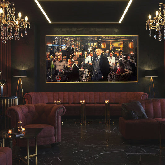Tableau Réunion Légendaire -Peaky Blinders  - Art Mural Cinématographique -Décoration Moderne