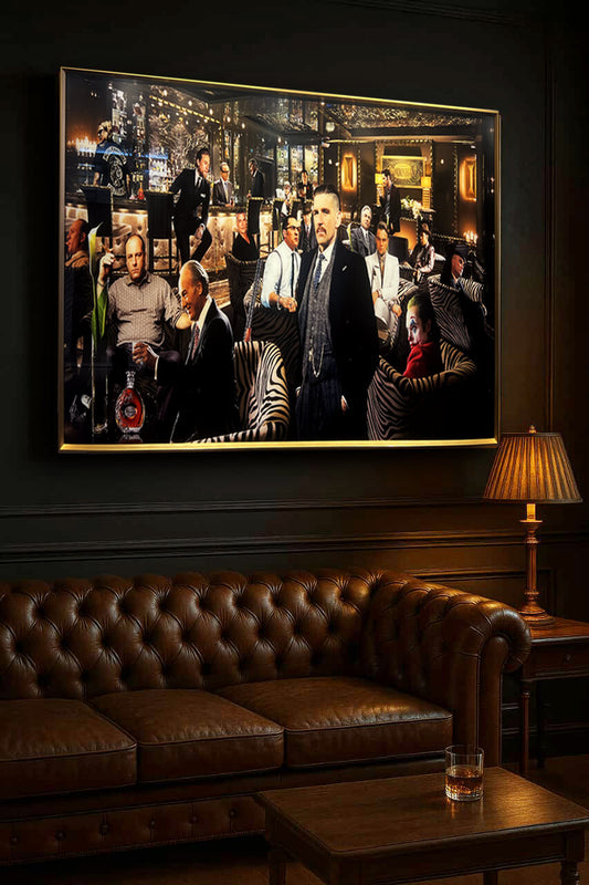 Tableau Réunion Légendaire -Peaky Blinders  - Art Mural Cinématographique -Décoration Moderne