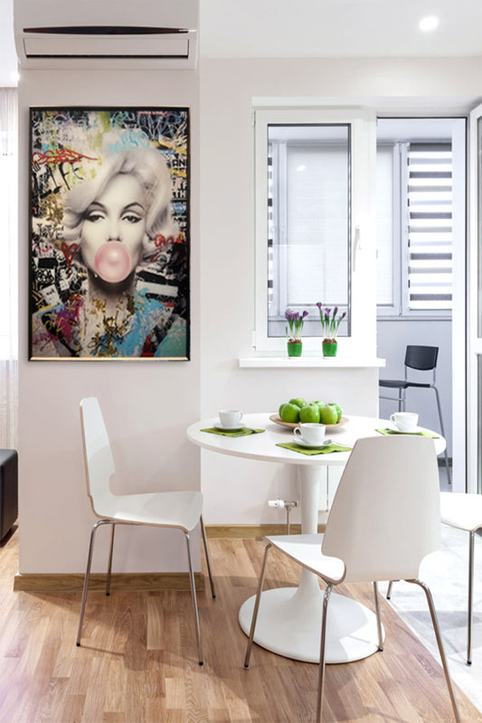 Tableau Pop Art - Marilyn Bubblegum -  Décoration Tendance