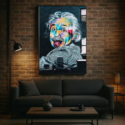 Tableau Pop ART - Einstein Multicolore - Décoration Tendance