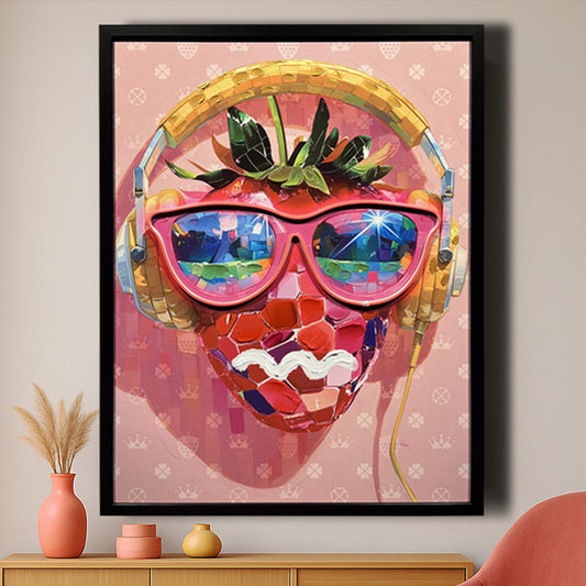 Tableau Pop Art - La Fraise Artistique- Néon LED - Décoration Tendance