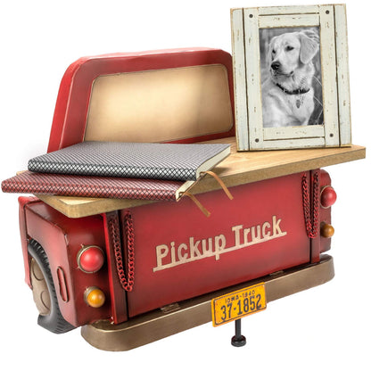 Étagère Murale Camion Pickup Vintage Rouge - Décoration Rétro