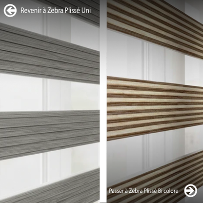 Passer Au Catalogue Zebra Plissé Bicolore