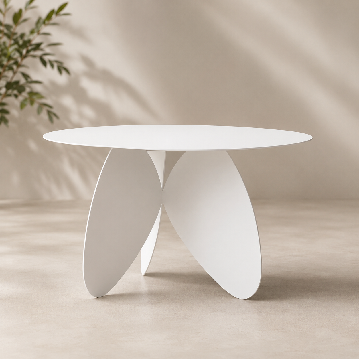 Table Basse Sculpturale Blanche