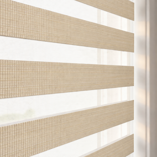 Store Zebra Uni Effet Lin Écru Naturel DM-021 Sur Mesure