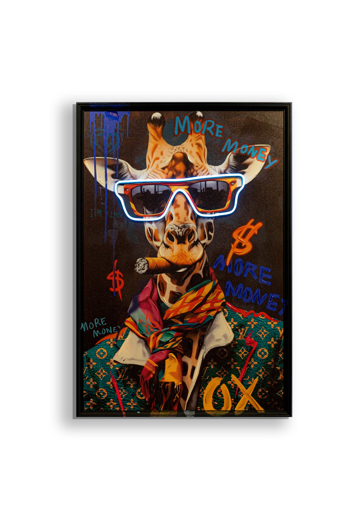 Tableau Contemporain - Girafe Sobre - LED - Décoration Tendance