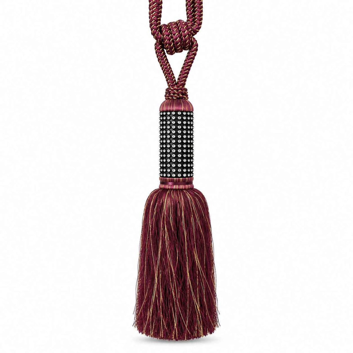 Embrasse Strass Noir - Aubergine