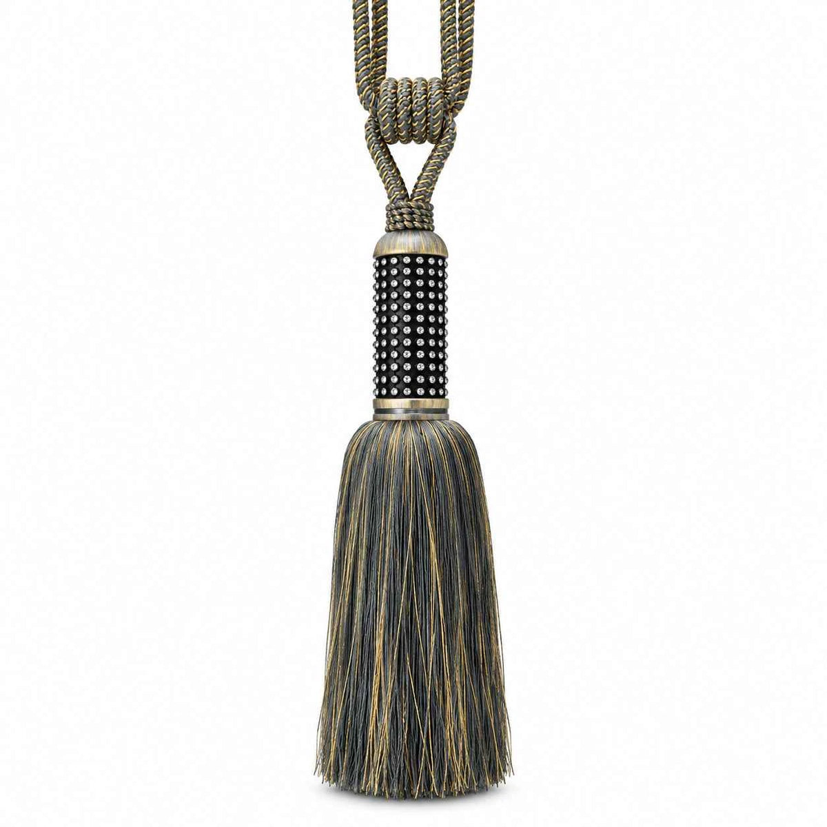 Embrasse Strass Noir - Vert