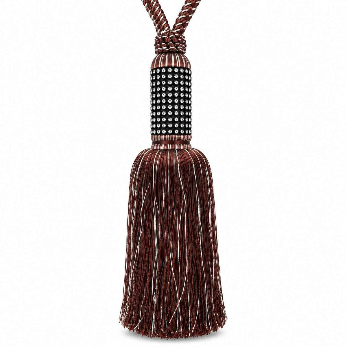 Embrasse Strass Noir - Marron