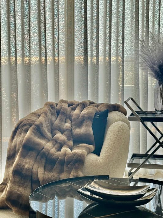 Plaid Fausse Fourrure Luxueux - Couverture Ultra Douce Décoration Maison