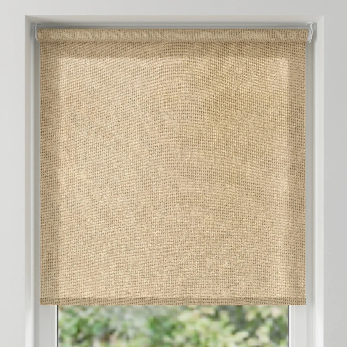Store screen enrouleur coloris crème réf. NP-9906, toile 75% Black-out sur mesure Bargaoui Rideaux