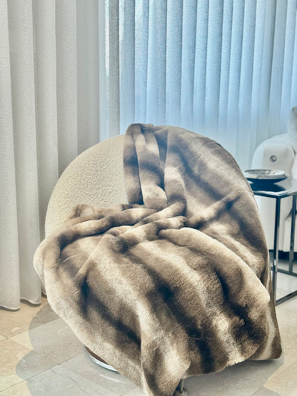 Plaid Fausse Fourrure Luxueux - Couverture Ultra Douce Décoration Maison
