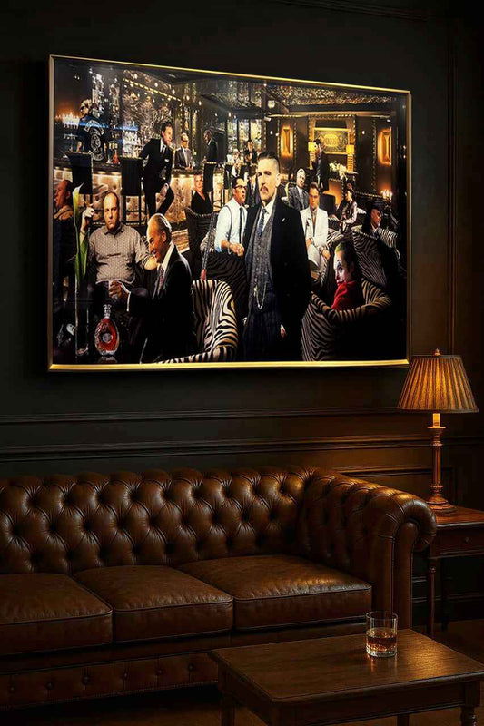 Tableau Réunion Légendaire -Peaky Blinders  - Art Mural Cinématographique -Décoration Moderne