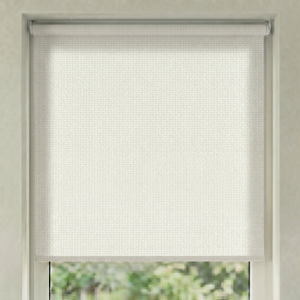 Store screen enrouleur coloris blanc grisé réf. SC-1-Plus, toile 75% Black-out sur mesure Bargaoui Rideaux