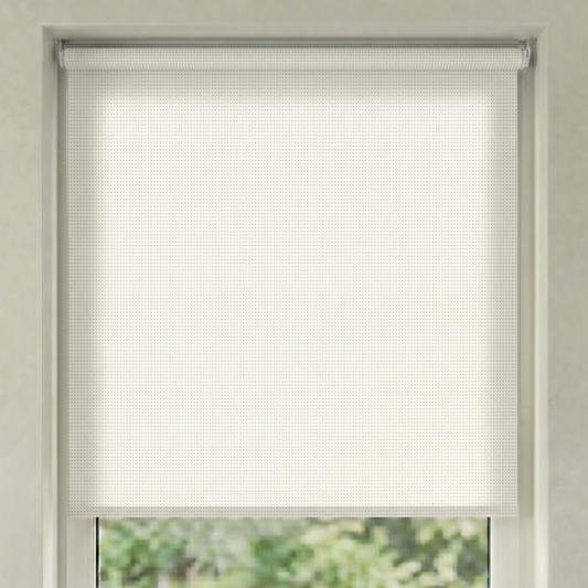 Store screen enrouleur coloris blanc réf. SC-116, toile 75% Black-out sur mesure Bargaoui Rideaux