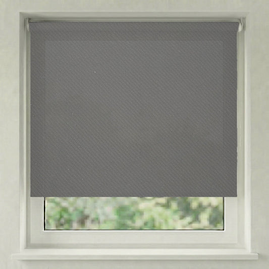Store screen enrouleur coloris gris plomb réf. SC-31, toile 75% Black-out sur mesure Bargaoui Rideaux