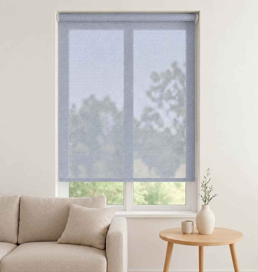 Store Screen Enrouleur Grège Clair Tissé SC-45 Sur Mesure