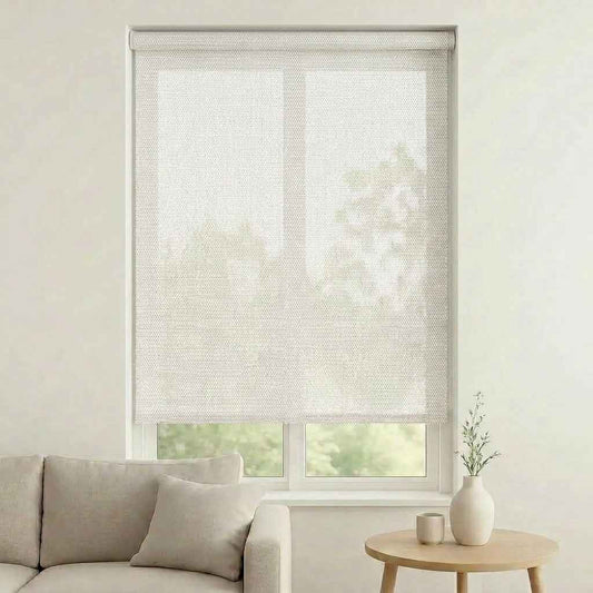 Store Screen Enrouleur Blanc Grisé SC-9-Plus Sur Mesure