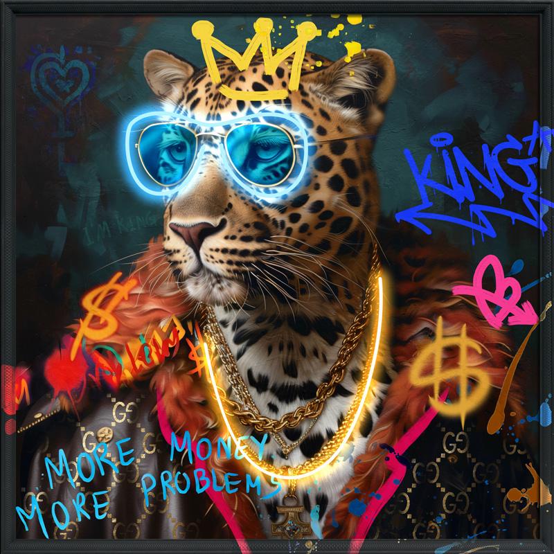 Tableau Décoratif funky Leopard Led Affiche Murale Moderne salon chambre bureau Tunisie