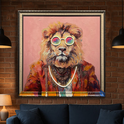 Tableau Décoratif Lion Style Led Affiche Murale Moderne salon chambre bureau Tunisie