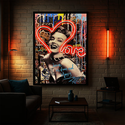 Tableau Décoratif Love Marilyn Led Affiche Murale Moderne salon chambre bureau Tunisie