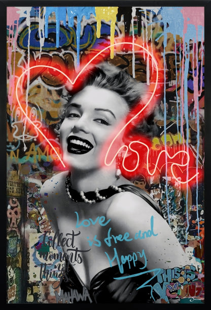 Tableau Décoratif Love Marilyn Led Affiche Murale Moderne salon chambre bureau Tunisie
