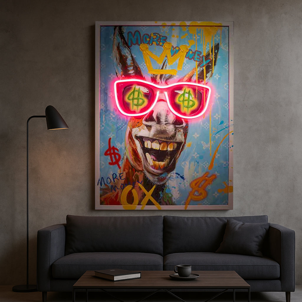 Tableau Décoratif Funky Girafe Led Affiche Murale Moderne salon chambre bureau Tunisie