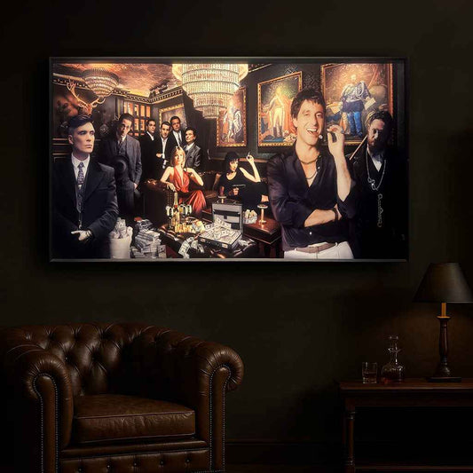 Tableau Gangster Lounge - Art Décoratif Cinématographique Luxe