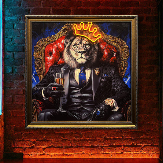 Tableau Le Roi Lion - Art Mural LED - Décoration Moderne