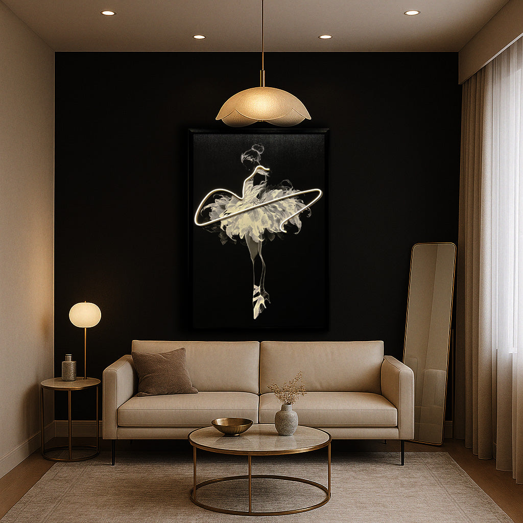 Tableau Décoratif   Etoile Etheree Glamour Affiche Art Mural Led Moderne tendance salon chambre bureau Tunisie 