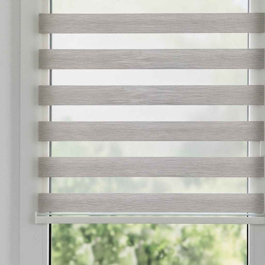 Store Zebra Uni Effet Lin Gris Z-112 Sur Mesure